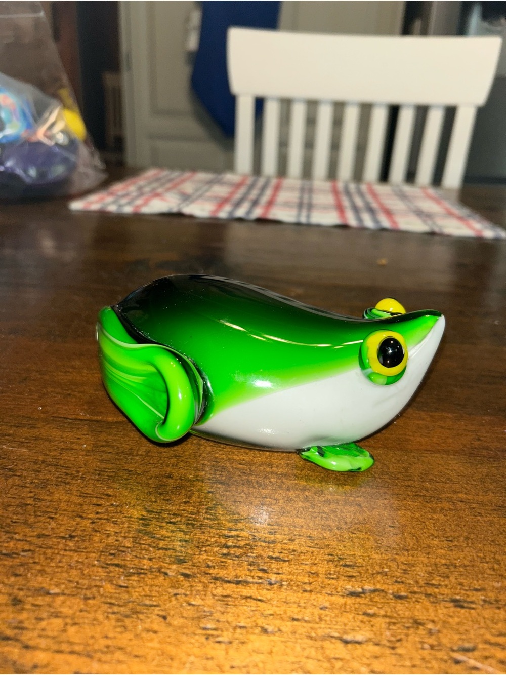 Glass Frog Art Decor/Paper Weight 3 pounds